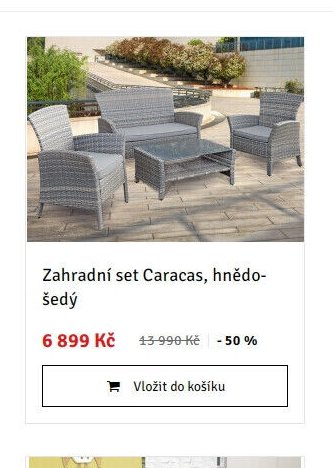 Zahradní set Caracas, hnědo-šedý