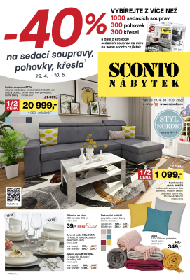akční leták Sconto nábytek 29.4.2022-10.5.2022