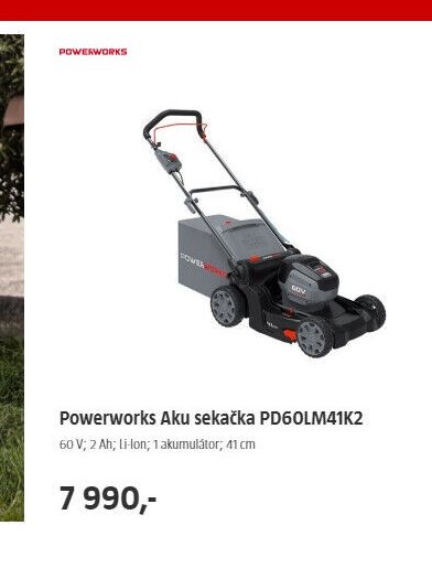 Powerworks Aku sekačka PD60LM41K2