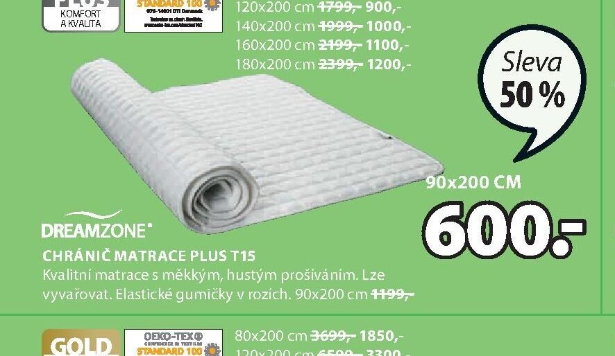 Chránič matrace PLUS T15