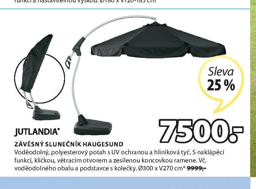 Závěsný slunečník HAUGESUND