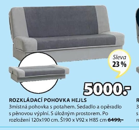 Rozkládací pohovka Hejls
