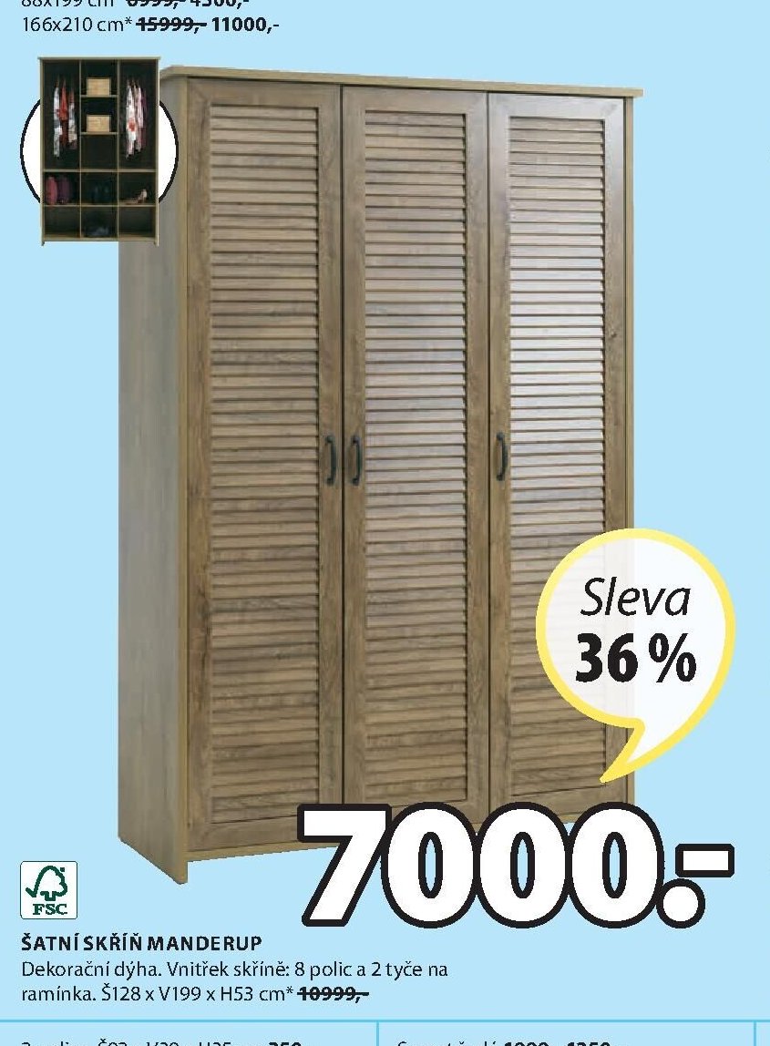 Šatní skříň MANDERUP