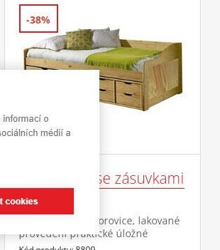 Postel masiv borovice