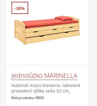 Jednolůžko MARINELLA