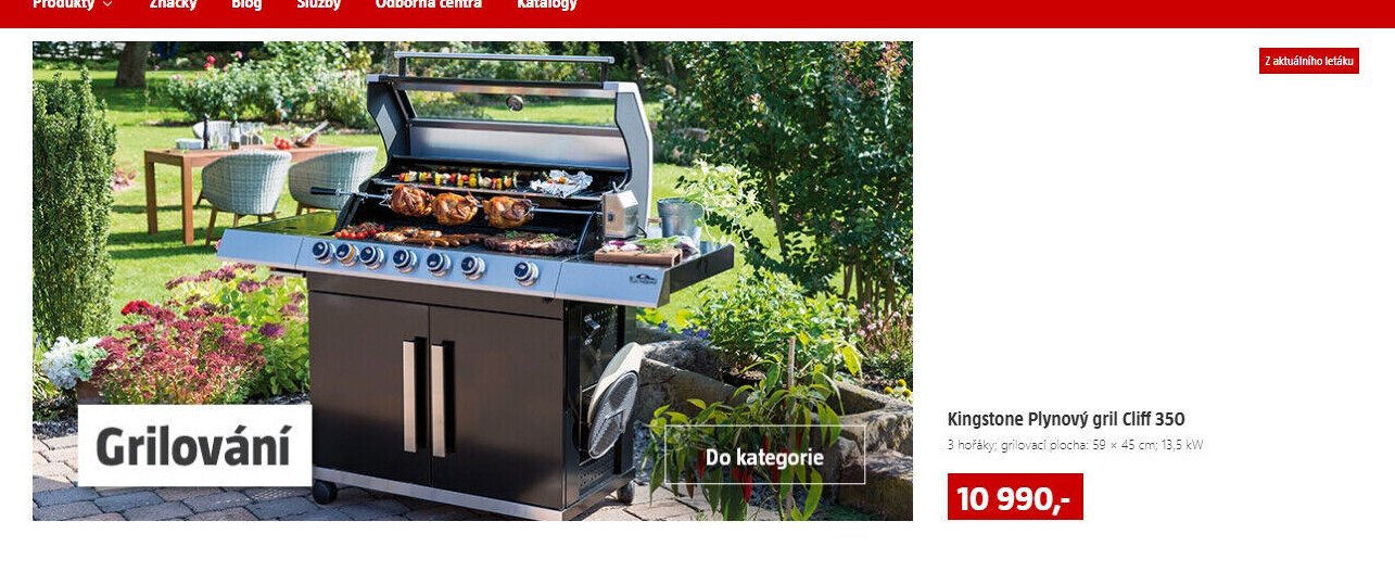 Kingstone Plynový gril Cliff 350
