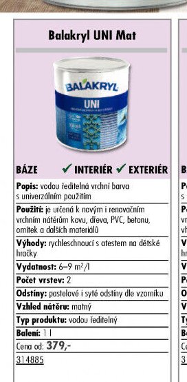 Balakryl UNI Mat