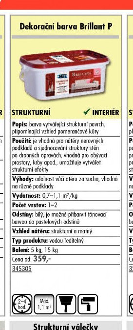 Dekorační barva Brillant P