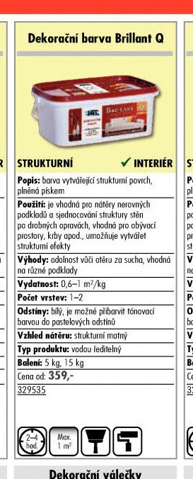 Dekorační barva Brillant Q