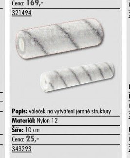 váleček na vytváření jemné struktury 10 cm