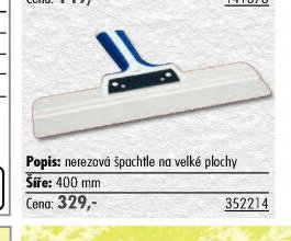 Nerezová špachtle na velké plochy