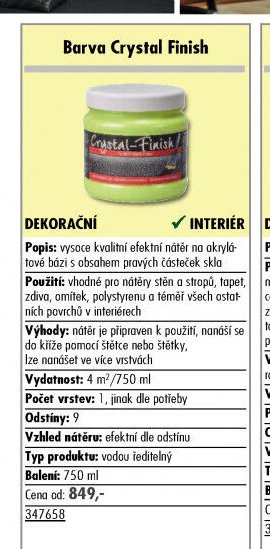 Barva Crystal Finish