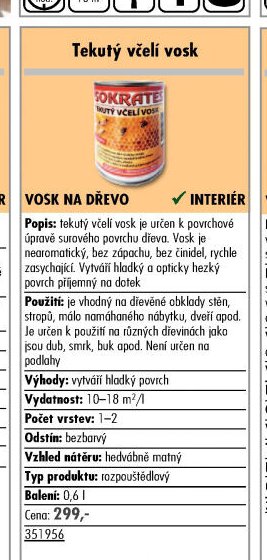 Sokrates tekutý včelí vosk