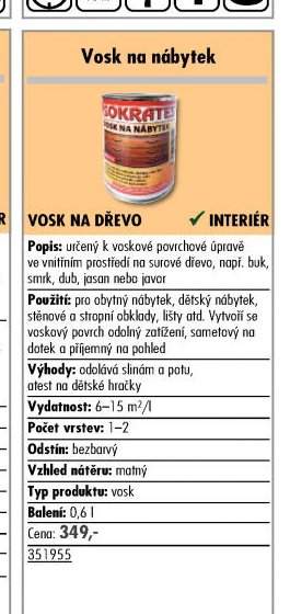 Sokrates vosk na nábytek
