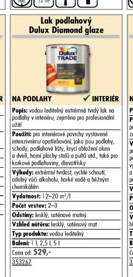 Lak podlahový Dulux Diamond glaze
