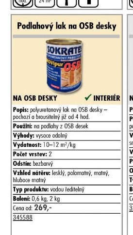 Podlahový lak na OSB desky