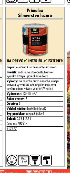 Primalex Silnovrstvá lazura