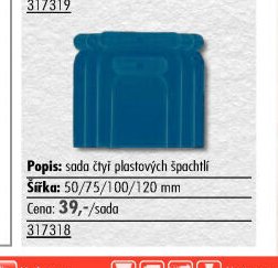 Sada čtyř plastových špachtlí