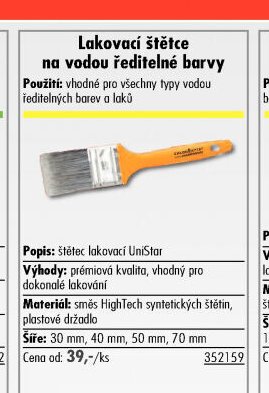 Lakovací štětce na vodou ředitelné barvy