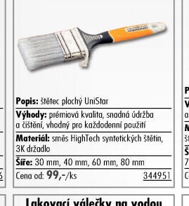 štětec plochý UniStar