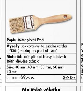 štětec plochý Profi