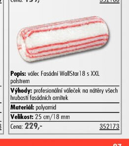 válec Fasádní WallStar18 s XXL polstrem