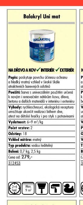 Balakryl Uni mat