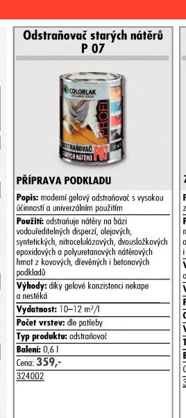 Odstraňovač starých nátěrů P 07