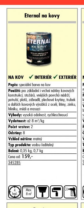 Eternal na kovy