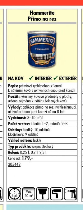 Hammerite Přímo na rez