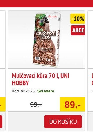 Mulčovací kůra 70 l, UNI HOBBY