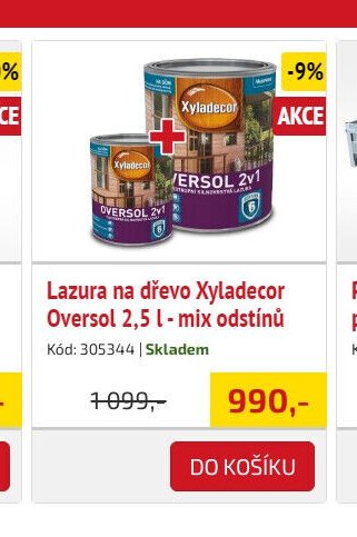 Lazura na dřevo Xyladecor Oversol 2,5 l