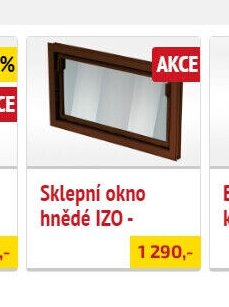 Sklepní okno hnědé IZO