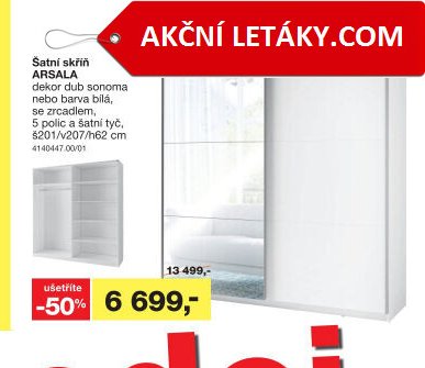 Šatní skříň ARSALA