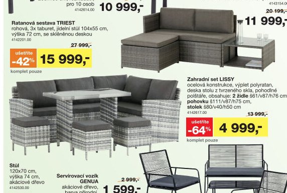 Ratanová sestava TRIEST