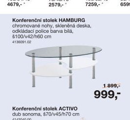 Konferenční stolek HAMBURG