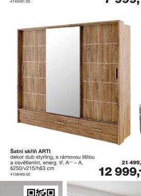 Šatní skříň ARTI