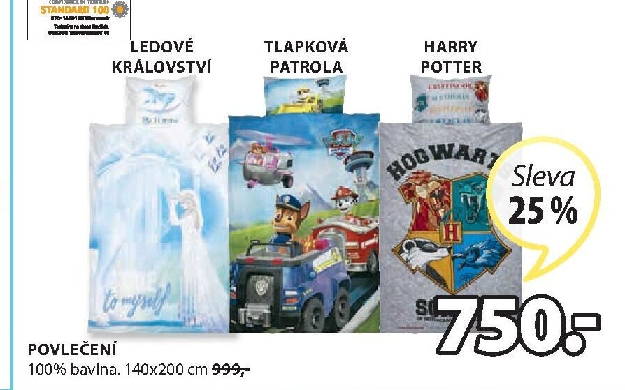 Povlečení (Ledové království, Tlapková patrola, Harry Potter)