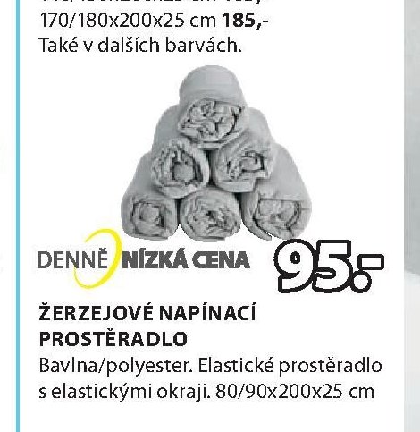 Žerzejové napínací prostěradlo