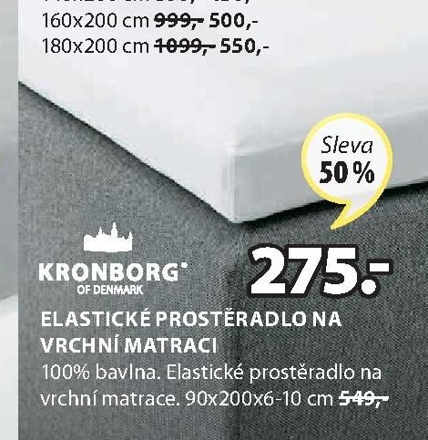 Elastické prostěradlo na vrchní matraci