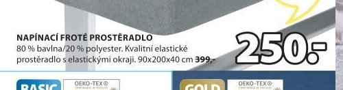 Napínací froté prostěradlo