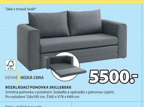ROZKLÁDACÍ POHOVKA SKILLEBEKK