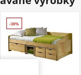 Postel se zásuvkami