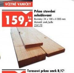 Prkno stavební nehoblované