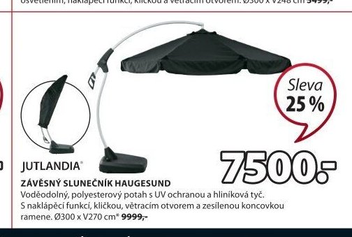 ZÁVĚSNÝ SLUNEČNÍK HAUGESUND
