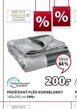 PROŠÍVANÝ PLÉD KORNBLOMST
