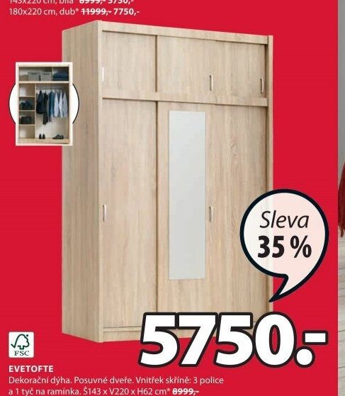 ŠATNÍ SKŘÍŇ EVETOFTE
