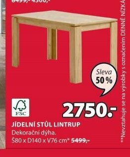 JÍDELNÍ STŮL LINTRUP