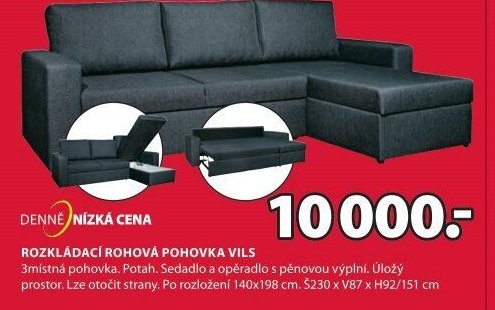 ROZKLÁDACÍ ROHOVÁ POHOVKA VILS