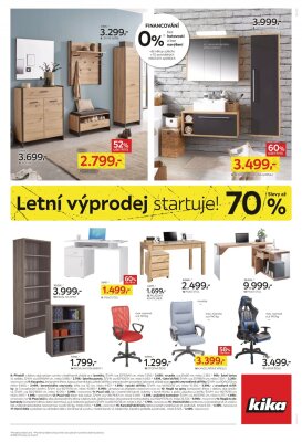 akční leták Kika nábytek 20.6.2022-3.7.2022